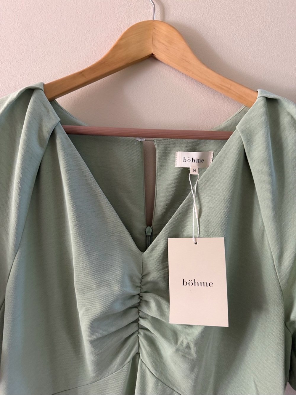 NWT bohme Maeve Midi Dress in Mint lined modest Size medium - Picture 10 of 14